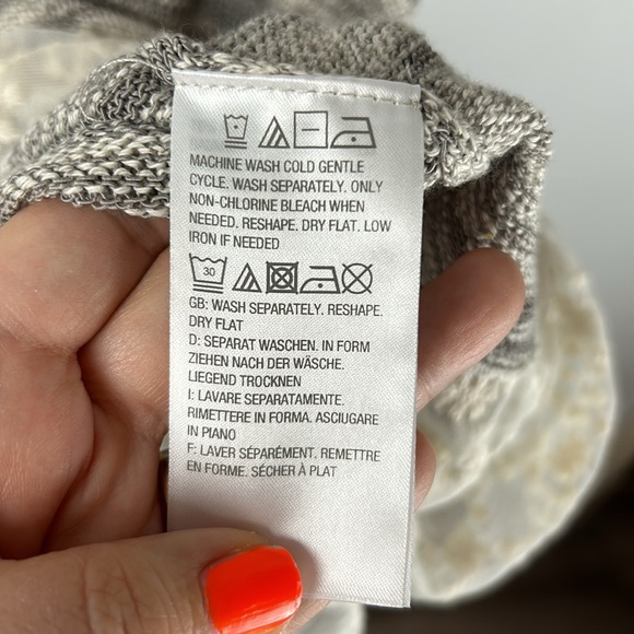 LOGO by Lori Goldstein Space Gray Dye Sweater Tank lace trim plus size 3X - Picture 7 of 9